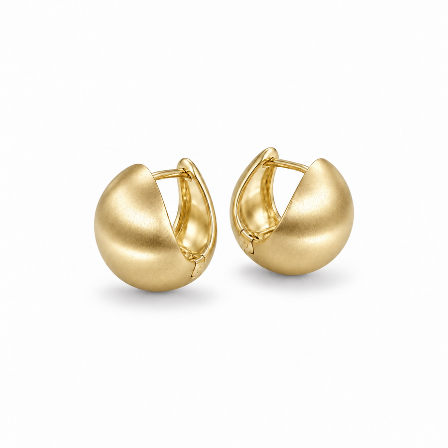 Luna Gold Dome Studs elevated side view showing curved backs